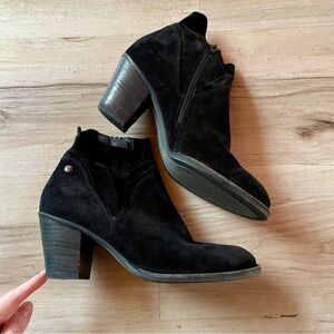 Paul Green Black Suede Ankle Boots